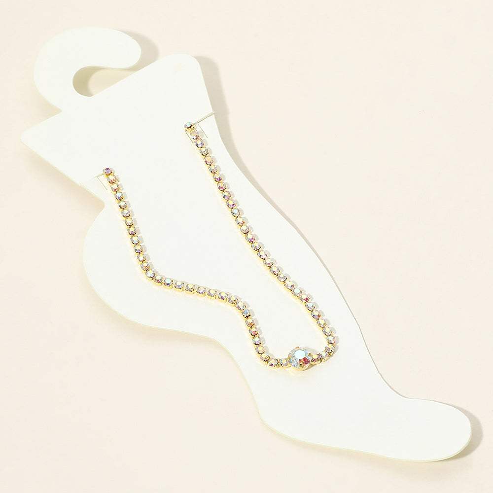 Rhinestone Cluster Evening Anklet - Madeline Love - Flyclothing LLC