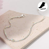 Rhinestone Cluster Evening Anklet - Madeline Love - Flyclothing LLC