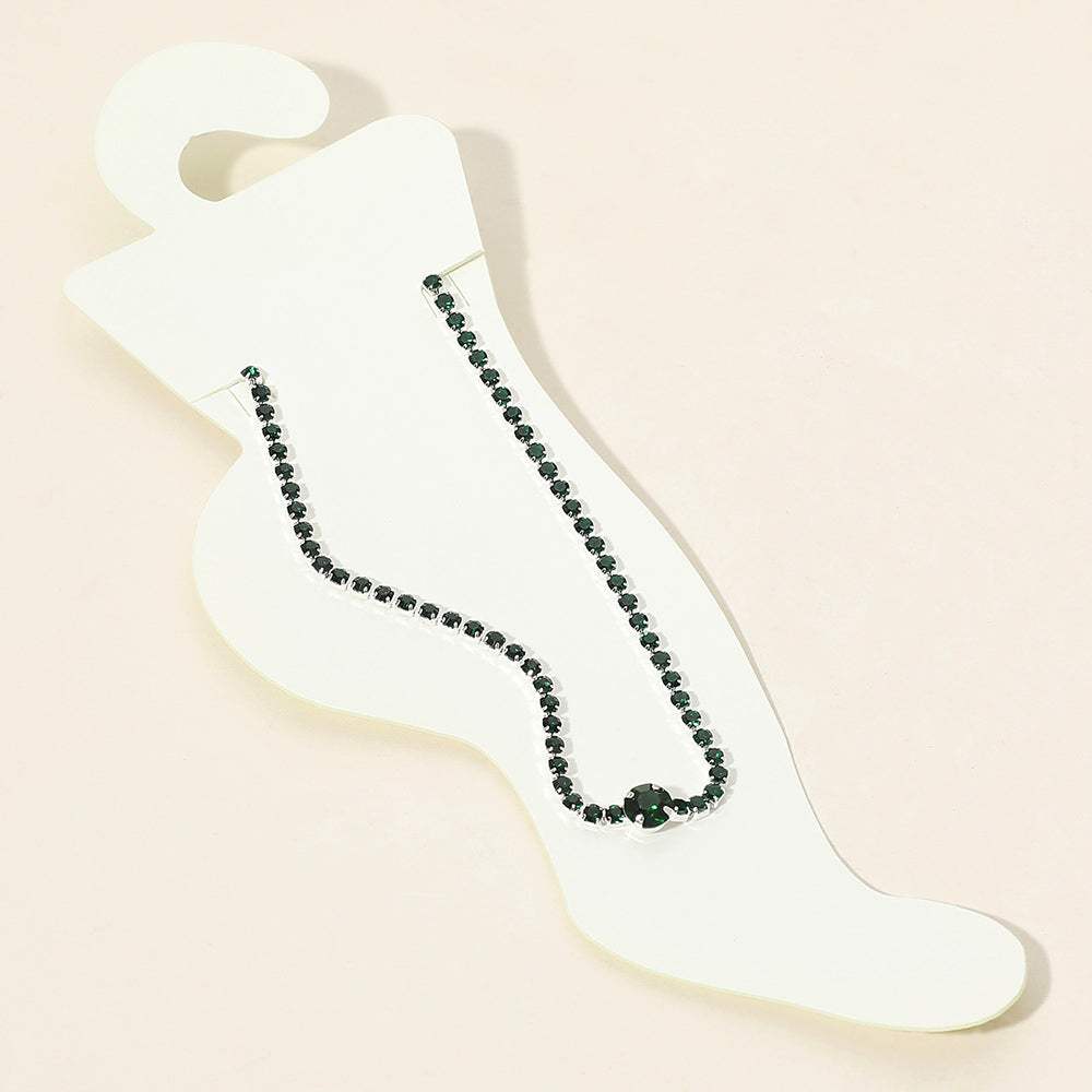 Rhinestone Cluster Evening Anklet - Madeline Love - Flyclothing LLC