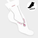 Teardrop Stone Accented Evening Anklet - Madeline Love - Flyclothing LLC