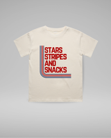 STARS STRIPES & SNACKS TEE - VINTAGE CREAM