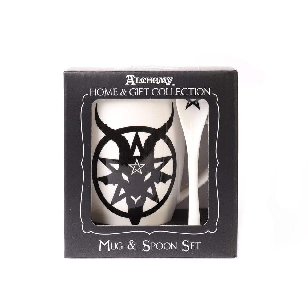 Alchemy Baphomet Mug & Spoon Set Giftware - Alchemy Gothic - Flyclothing LLC