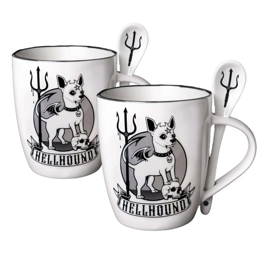 Alchemy Hellhound Mug and Spoon Set Giftware - Alchemy Gothic - Flyclothing LLC