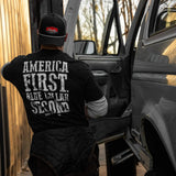 America First Blue Collar Second Men's T-Shirt - DIRTY COWBOY USA - Flyclothing LLC