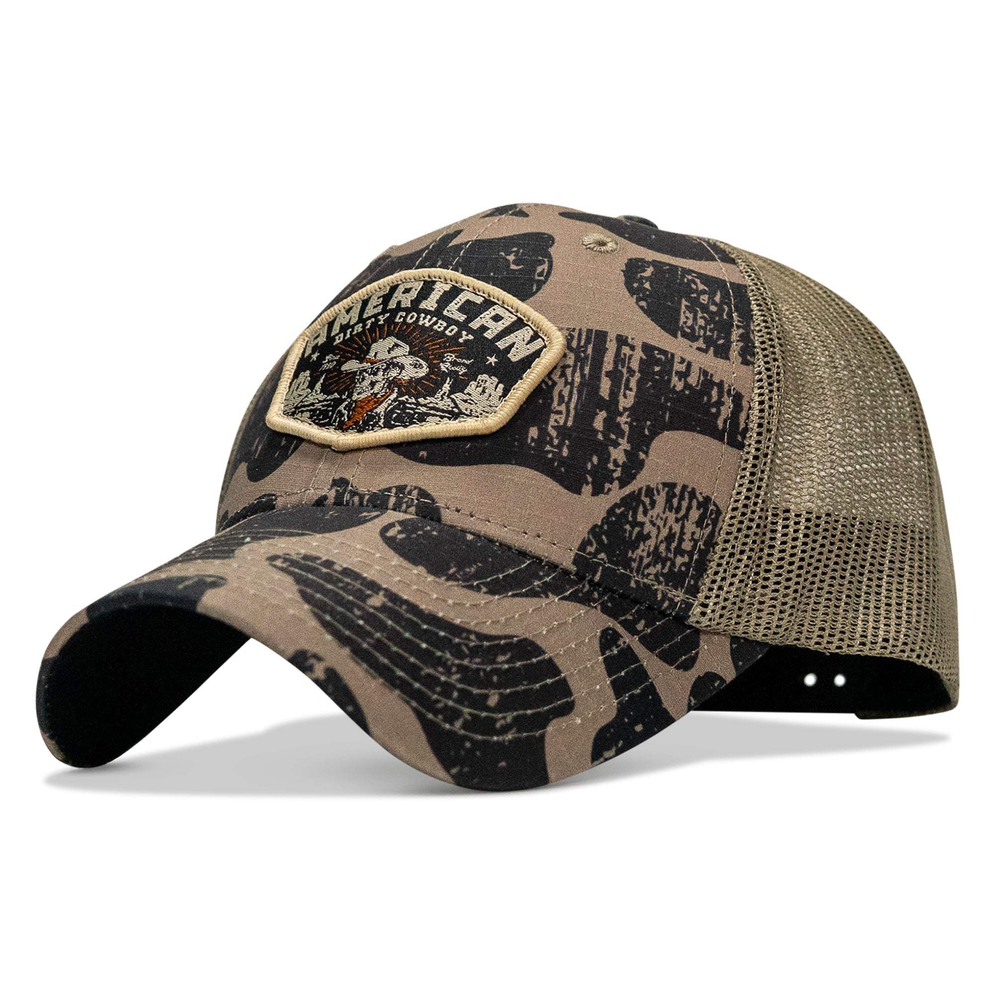American Dirty Cowboy Patch Original Ripstop Classic Snapback Hat - DIRTY COWBOY USA - Flyclothing LLC