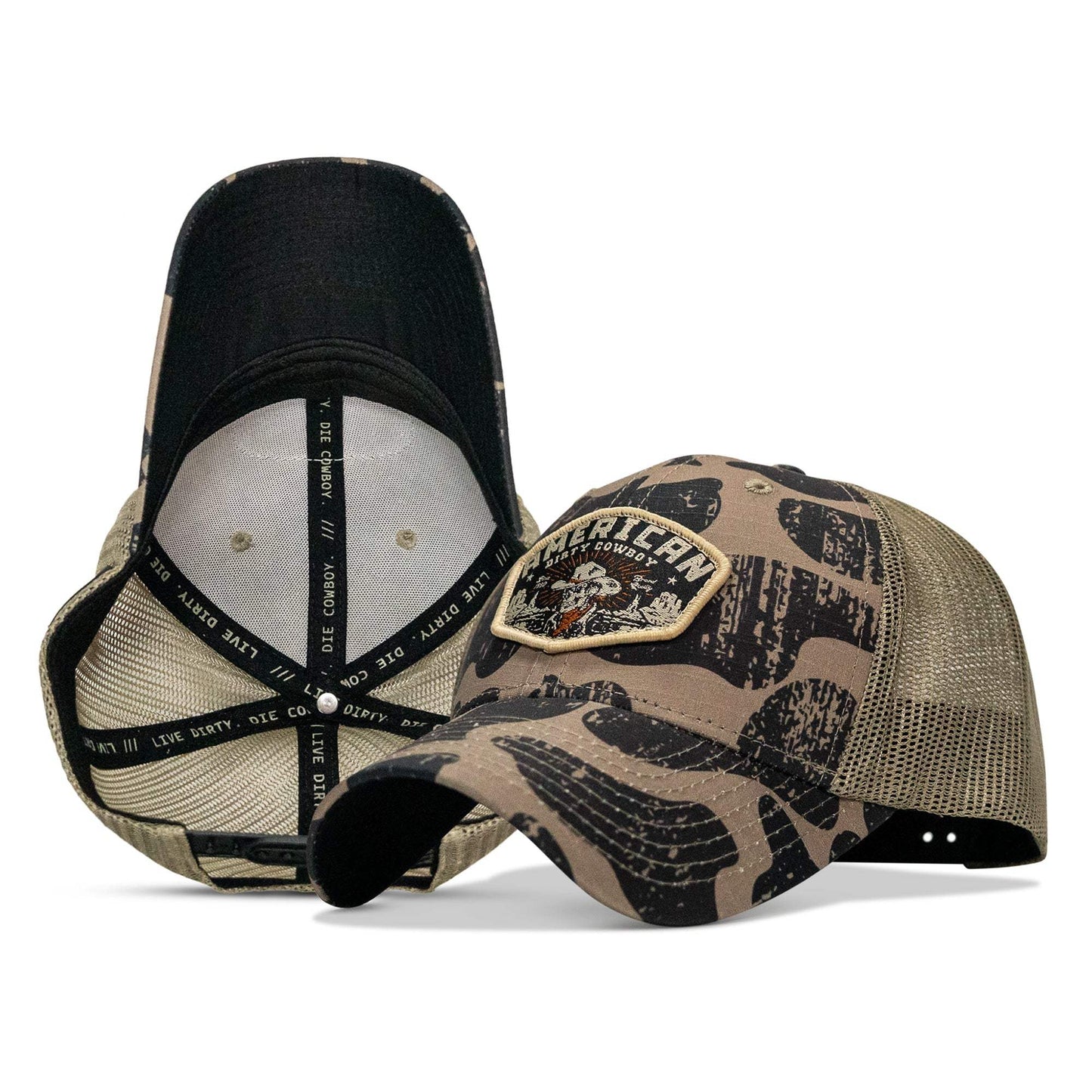 American Dirty Cowboy Patch Original Ripstop Classic Snapback Hat - DIRTY COWBOY USA - Flyclothing LLC