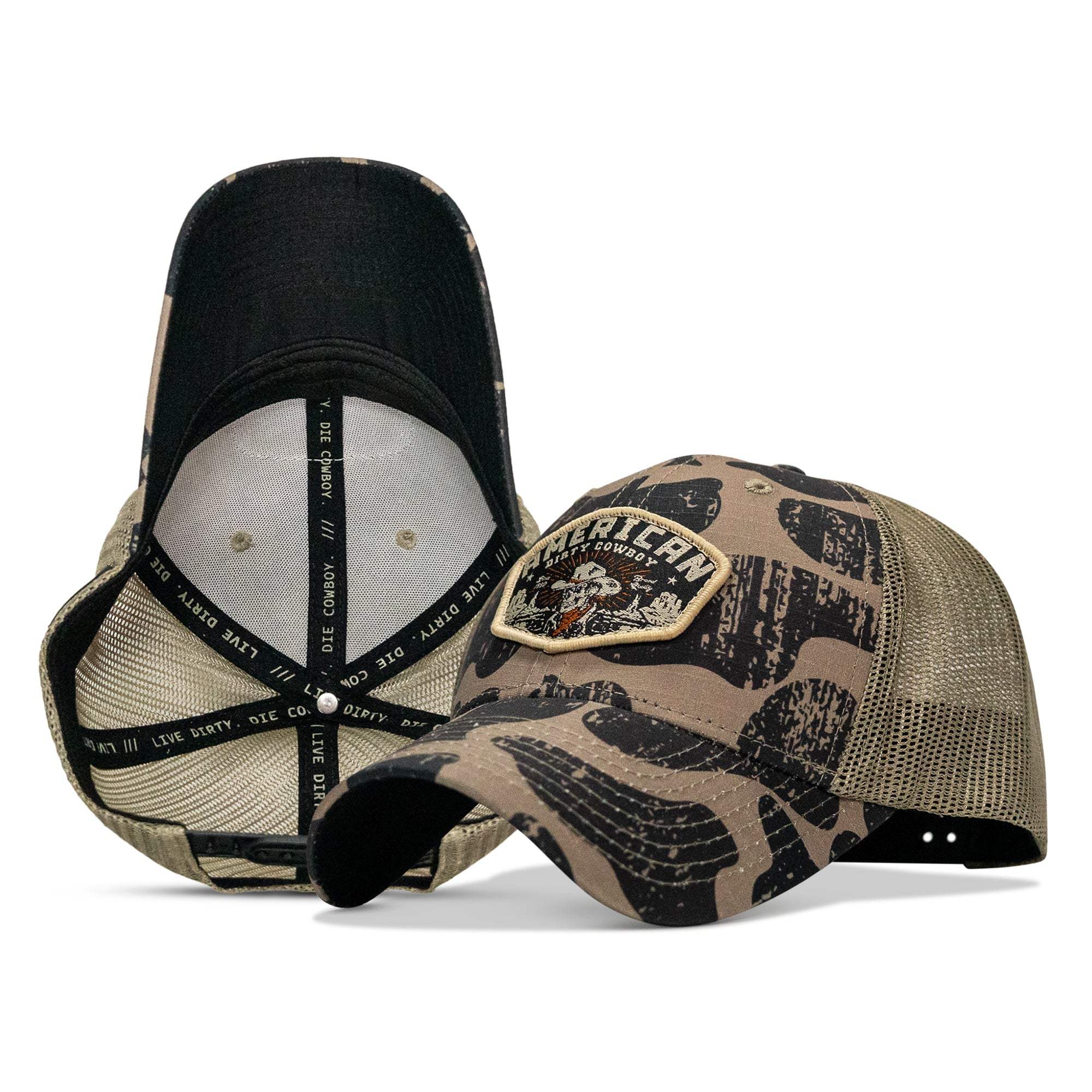 American Dirty Cowboy Patch Original Ripstop Classic Snapback Hat - DIRTY COWBOY USA - Flyclothing LLC