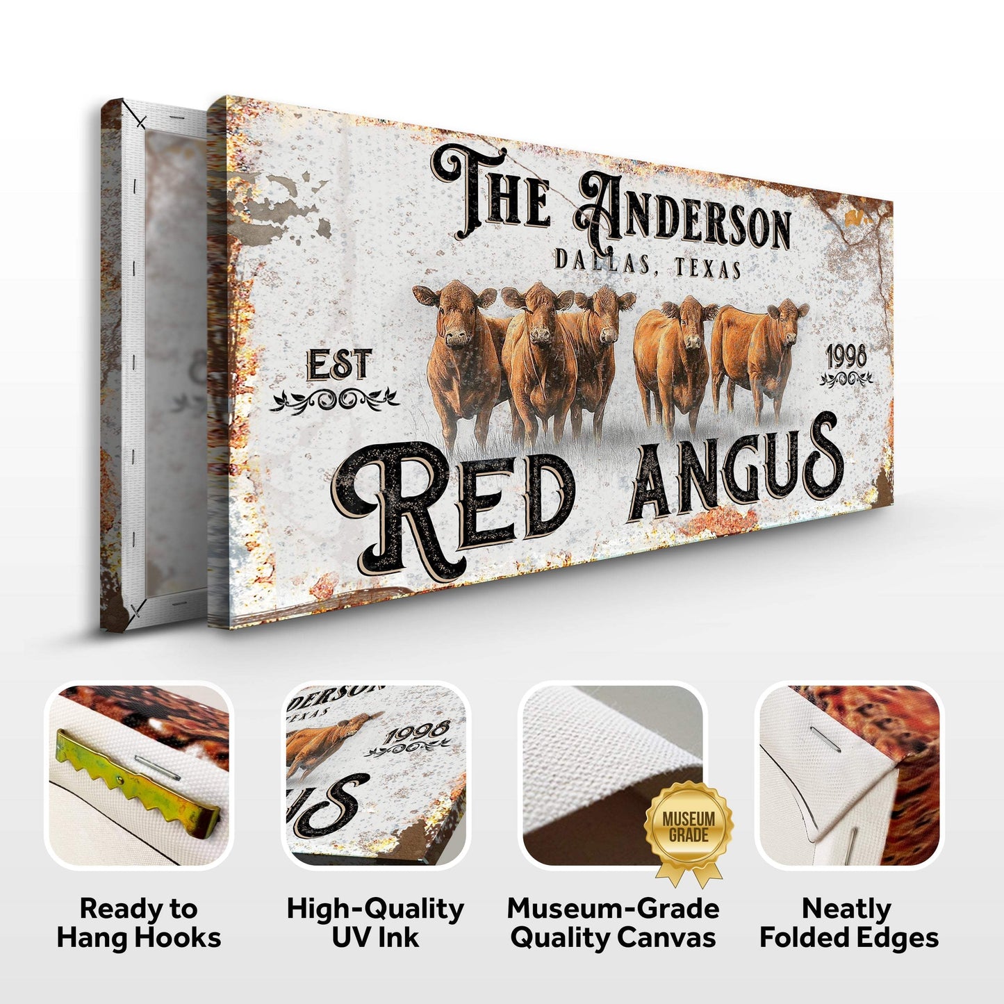 Red Angus Sign - Tailored Canvases - Flyclothing LLC
