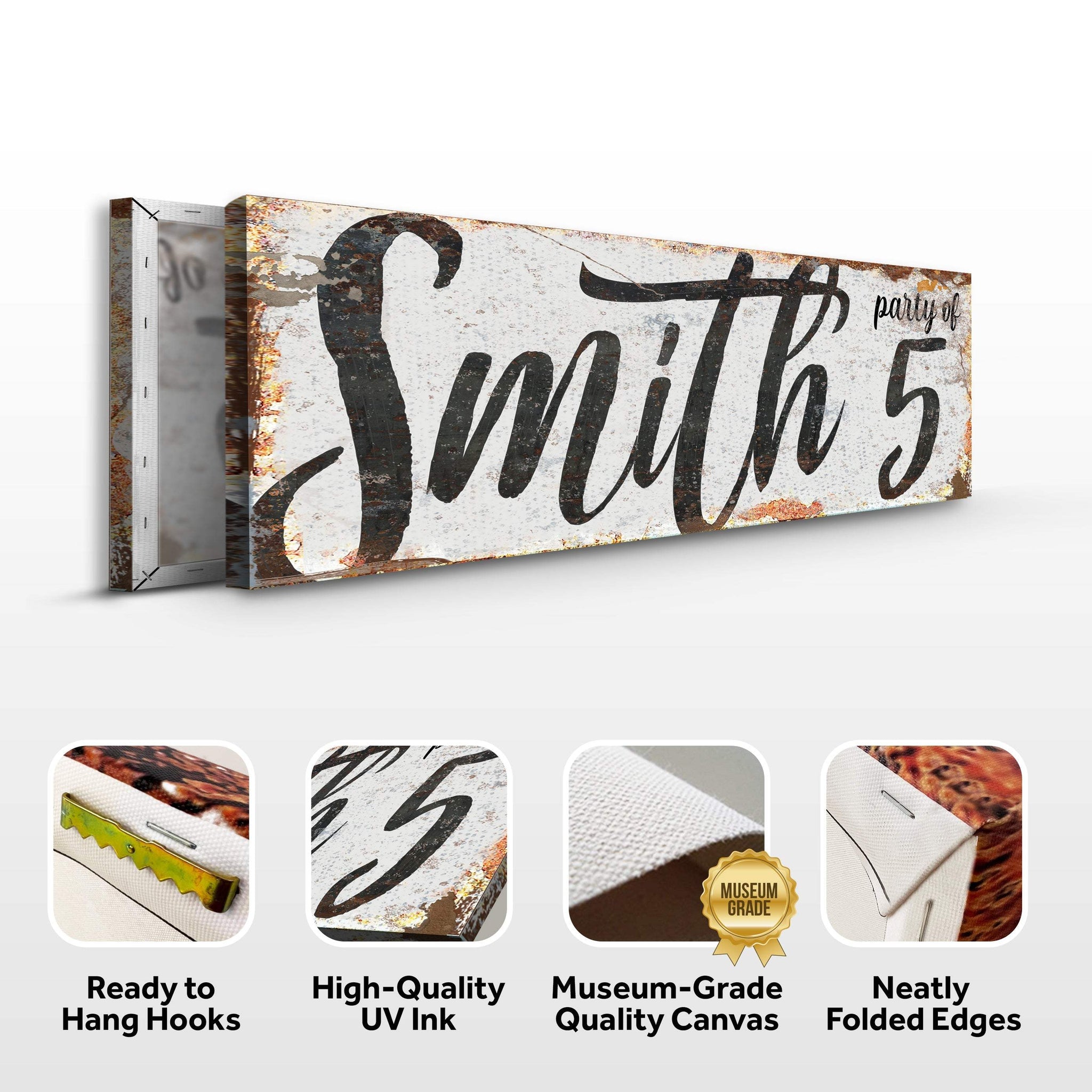 Personalized Party of Family Sign II - Tailored Canvases - Flyclothing LLC