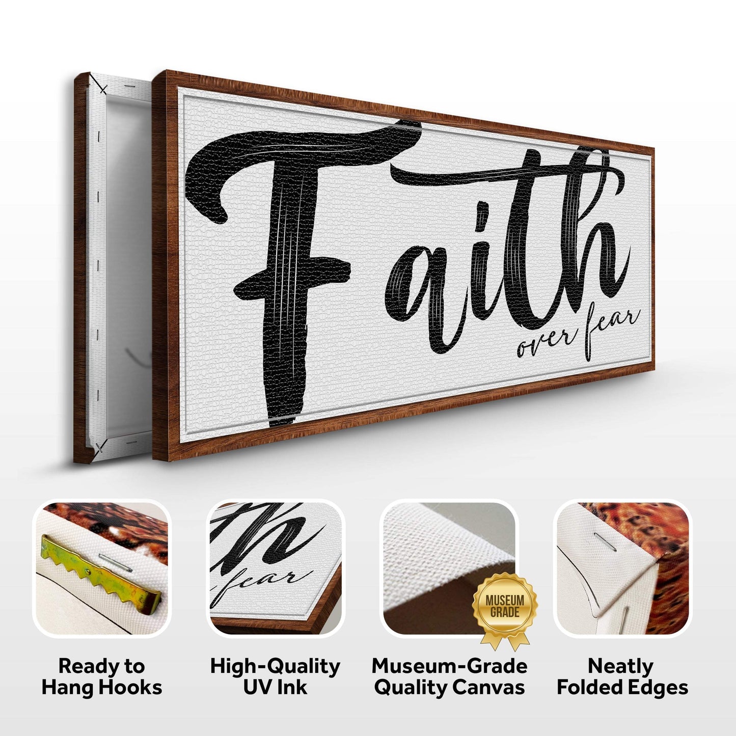 Faith Over Fear Faith Sign II - Tailored Canvases - Flyclothing LLC