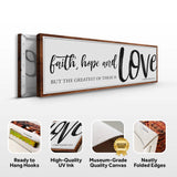 Faith Hope And Love 1 Corinthians 13:13 Faith Sign II - Tailored Canvases - Flyclothing LLC