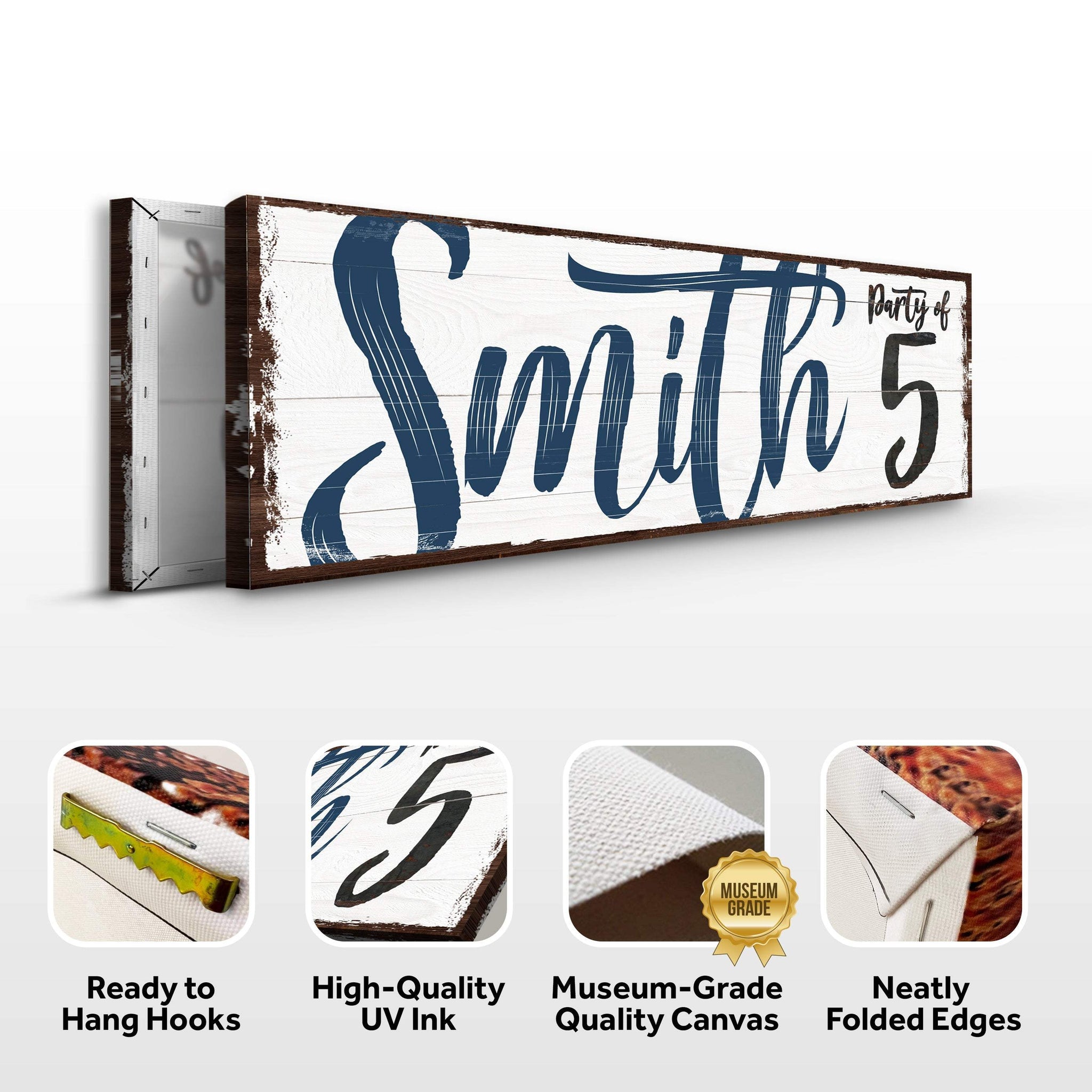 Personalized Party of Family Sign - Tailored Canvases - Flyclothing LLC