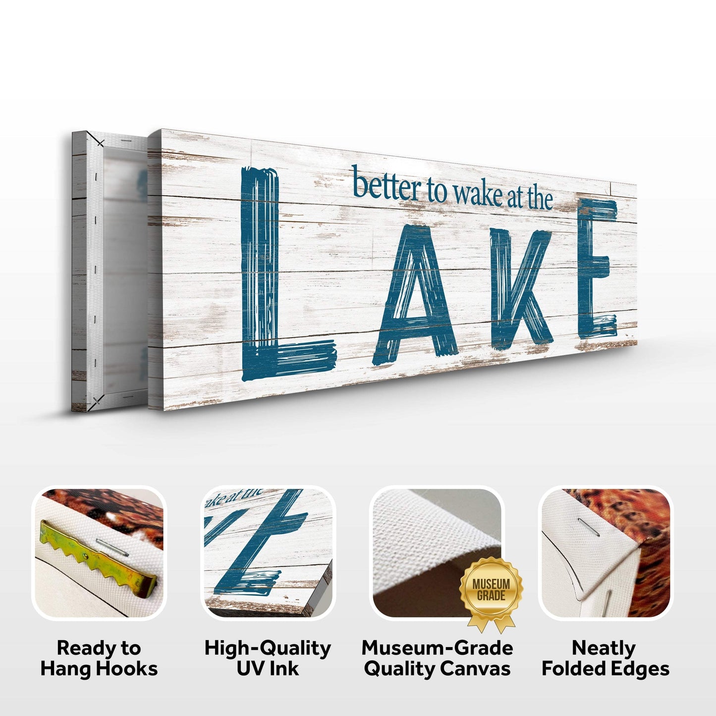 Better To Wake At The Lake Sign II - Tailored Canvases - Flyclothing LLC