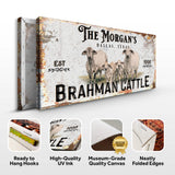 Personalized Brahman Cattle Sign II - Tailored Canvases - Flyclothing LLC
