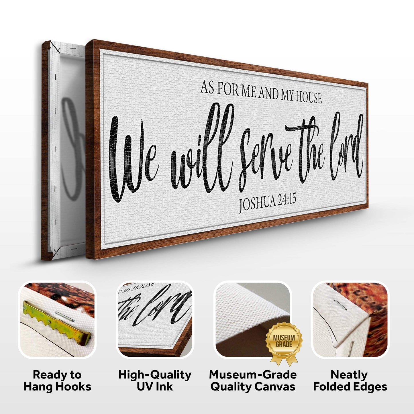 As For Me And My House We Will Serve The Lord Faith Sign II - Tailored Canvases - Flyclothing LLC
