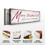 Merry Christmas To All And Goodnight Sign III - Tailored Canvases - Flyclothing LLC
