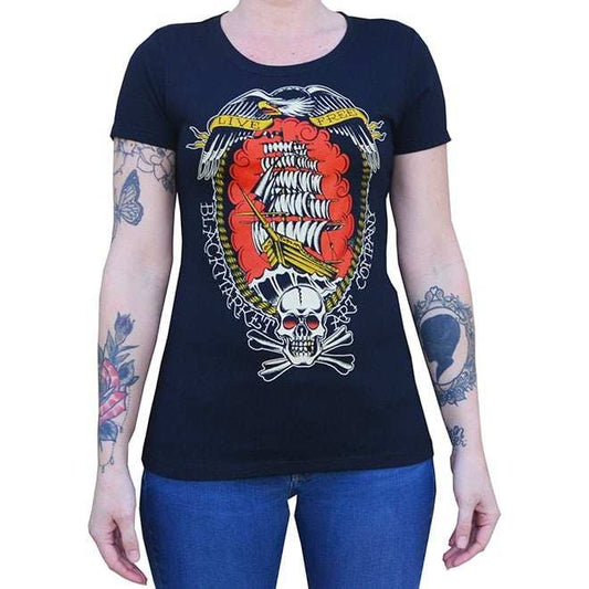 Black Market Art Company Live Free Women's Loose Neck T-Shirt - Black Market Art Company - Flyclothing LLC