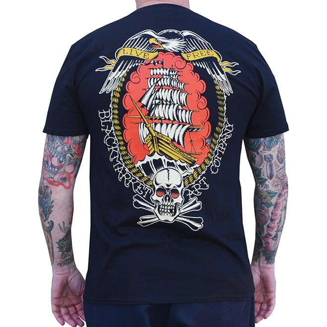 Black Market Art Company Live Free Men's T-Shirt