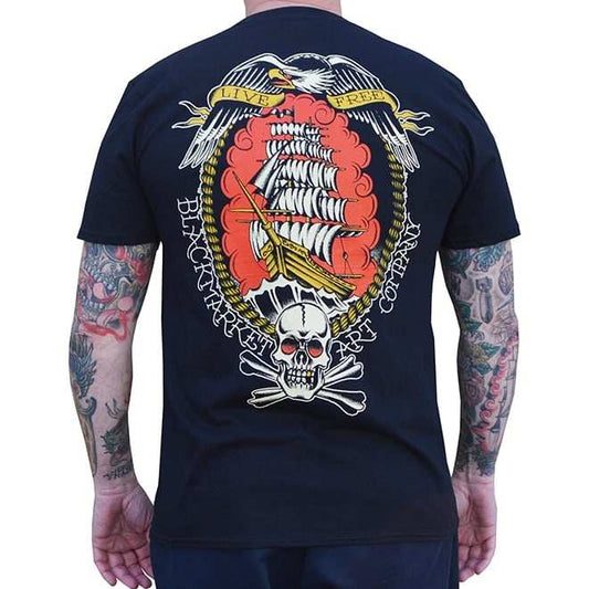 Black Market Art Company Live Free Men's T-Shirt - Black Market Art Company - Flyclothing LLC