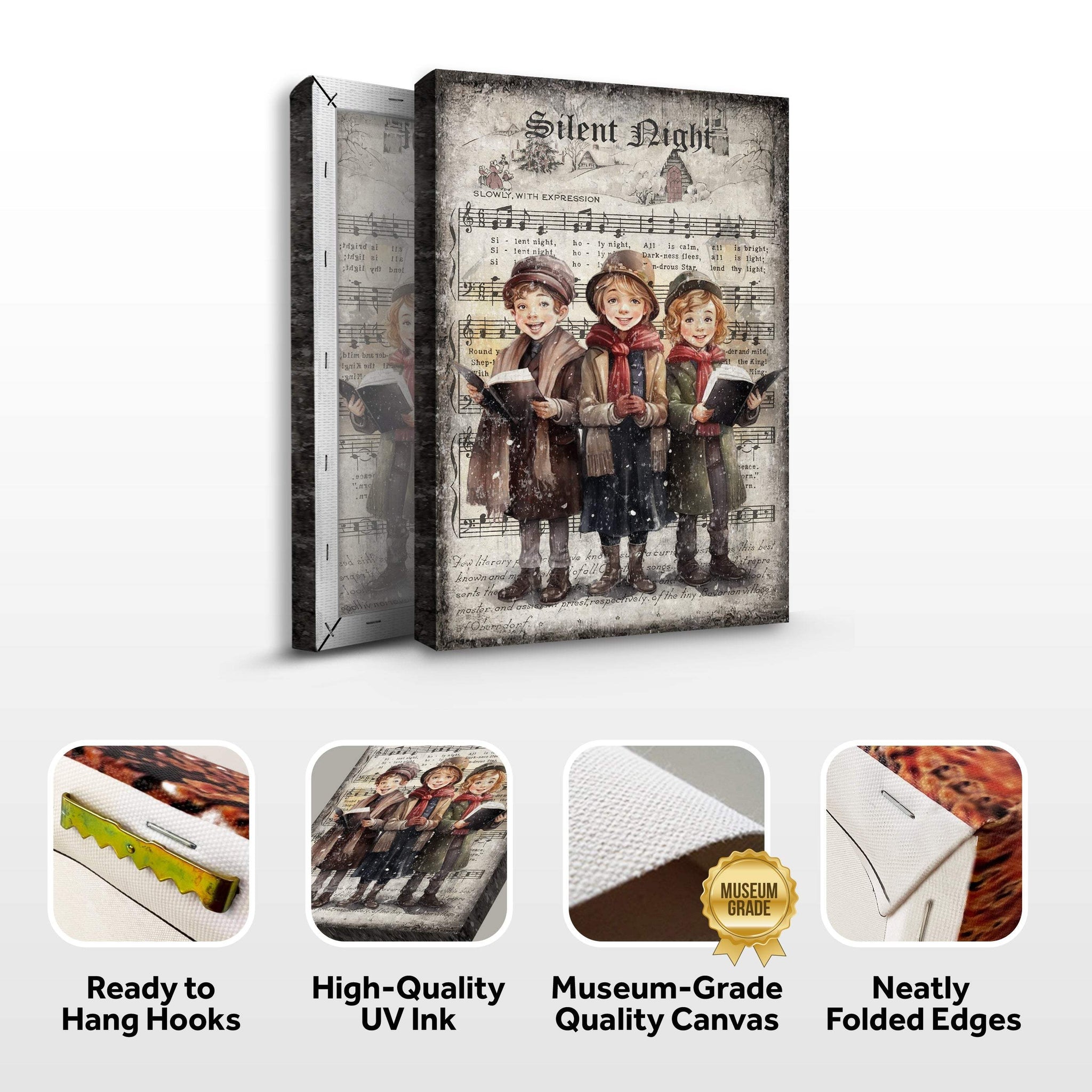 Vintage Christmas Carolers Wall Art III - Tailored Canvases - Flyclothing LLC