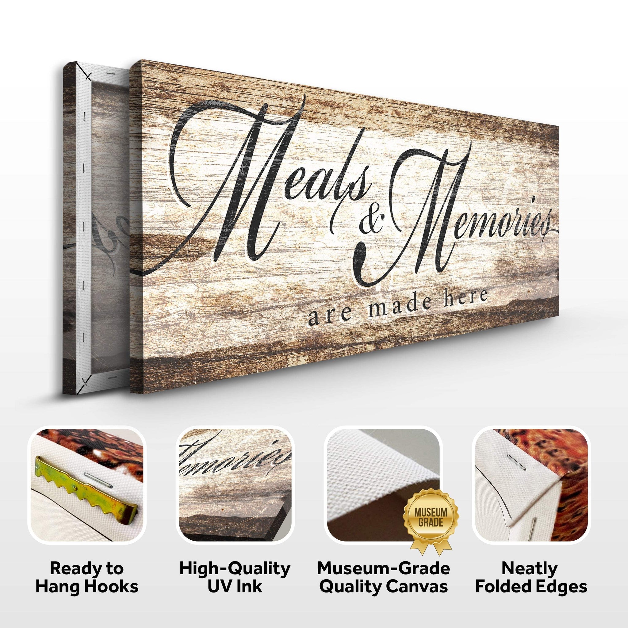 Meals and Memories are Made Here Kitchen Sign II - Tailored Canvases - Flyclothing LLC