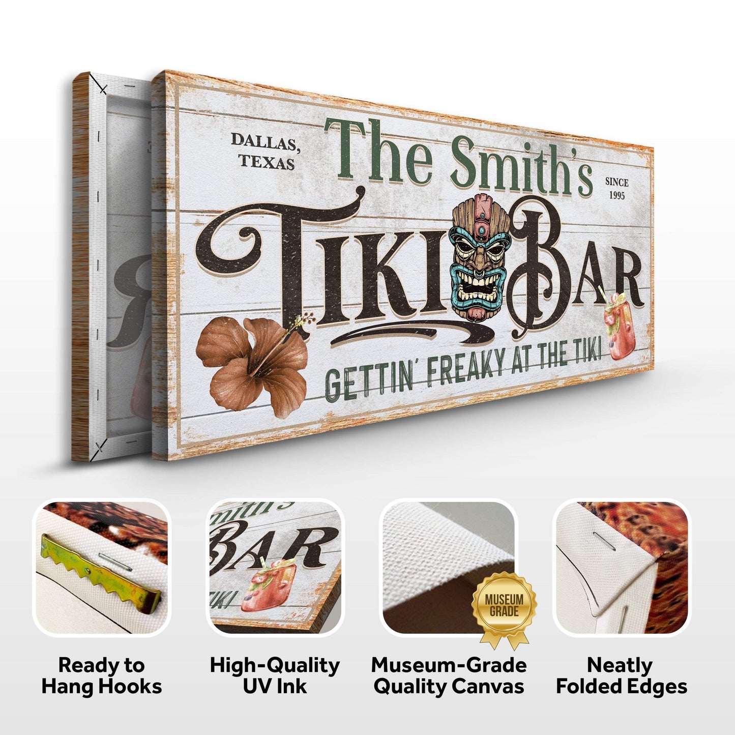 Personalized Tiki Bar Sign - Tailored Canvases - Flyclothing LLC
