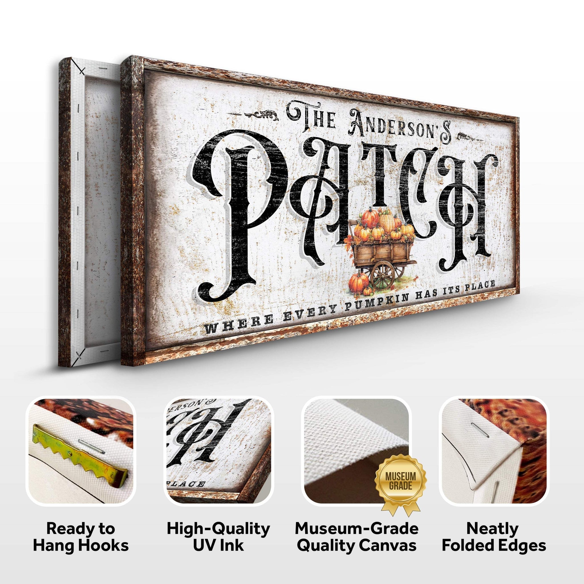 Personalized Pumpkin Patch Sign VIII - Tailored Canvases - Flyclothing LLC