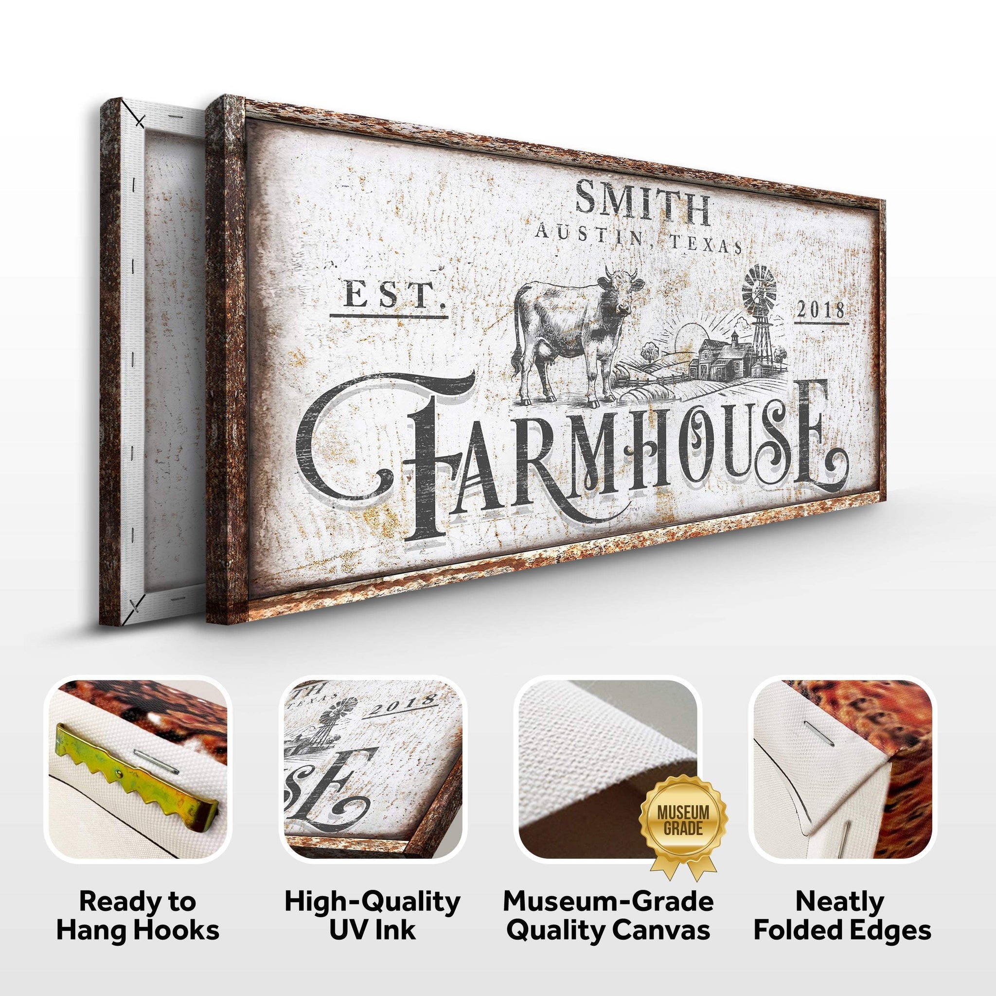 Rustic Vintage Farmhouse Sign II - Tailored Canvases - Flyclothing LLC