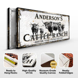 Personalized Cattle Sign - Tailored Canvases - Flyclothing LLC