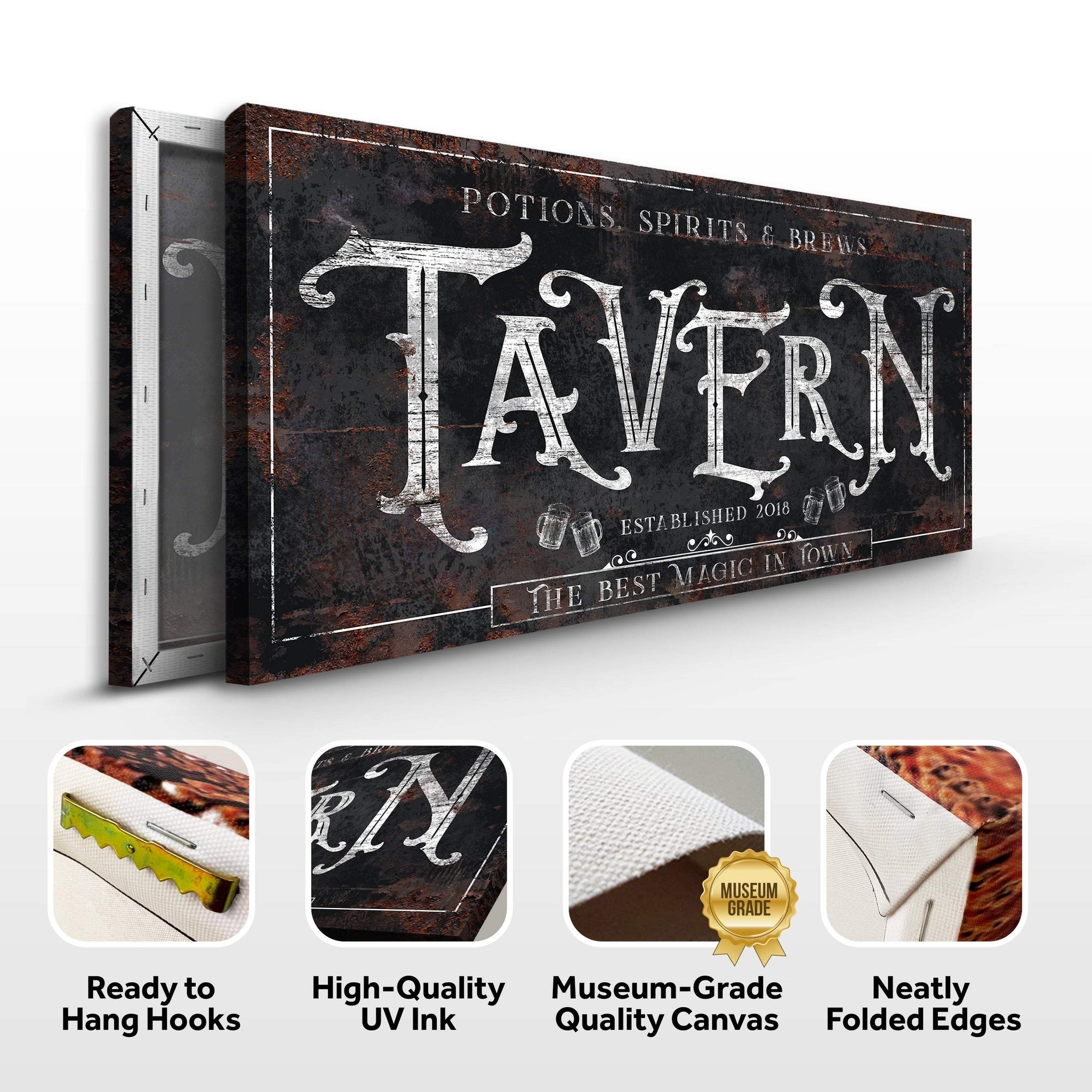 Potions, Spirits & Brews Tavern Halloween Sign II - Tailored Canvases - Flyclothing LLC