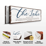 The Definition Of Lake Sign - Tailored Canvases - Flyclothing LLC