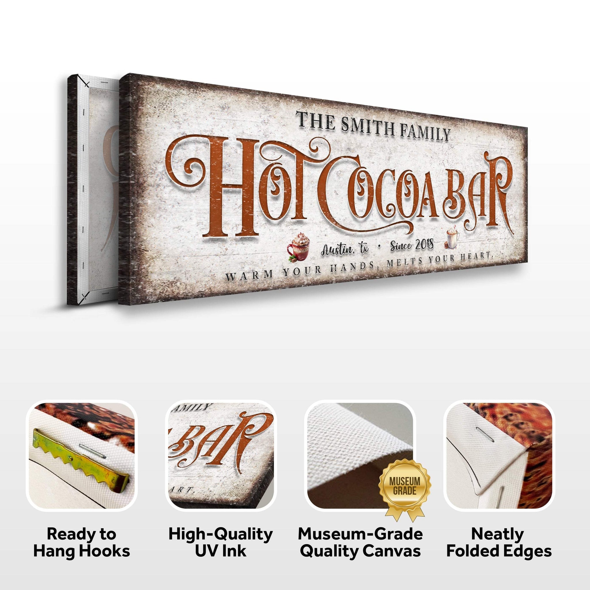 Hot Chocolate Christmas Bar Sign II - Tailored Canvases - Flyclothing LLC