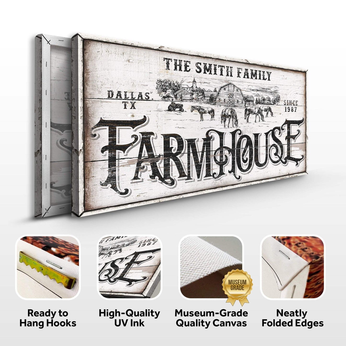 Personalized Farmhouse Sign IV - Tailored Canvases - Flyclothing LLC