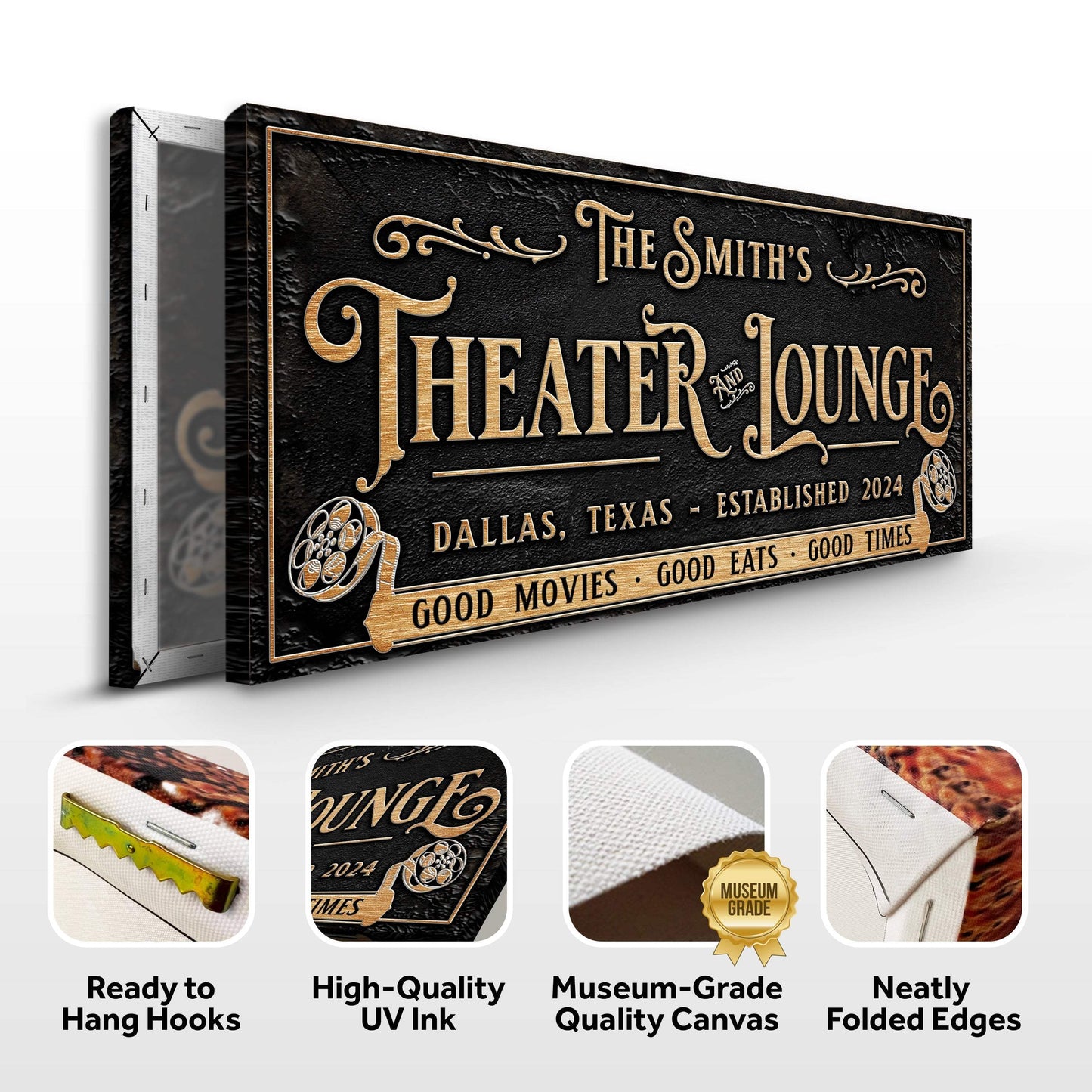 Personalized Theater Sign II - Tailored Canvases - Flyclothing LLC