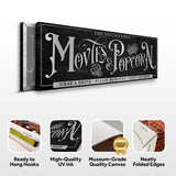Personalized Movies & Popcorn Sign - Tailored Canvases - Flyclothing LLC