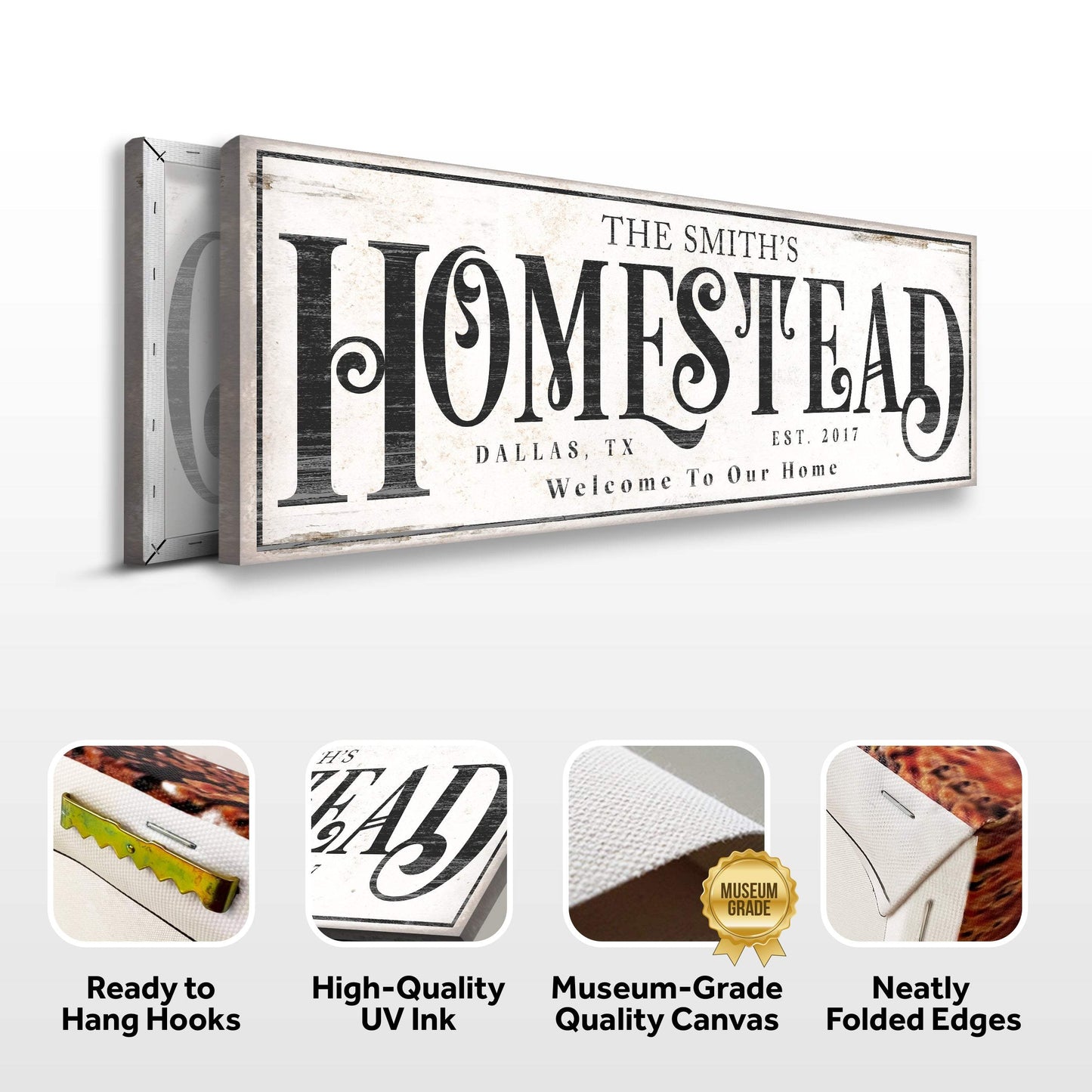 Vintage Homestead Sign III - Tailored Canvases - Flyclothing LLC