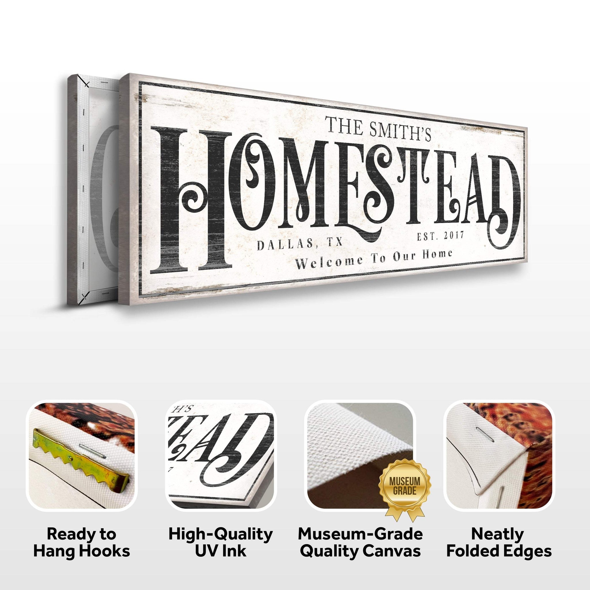 Vintage Homestead Sign III - Tailored Canvases - Flyclothing LLC