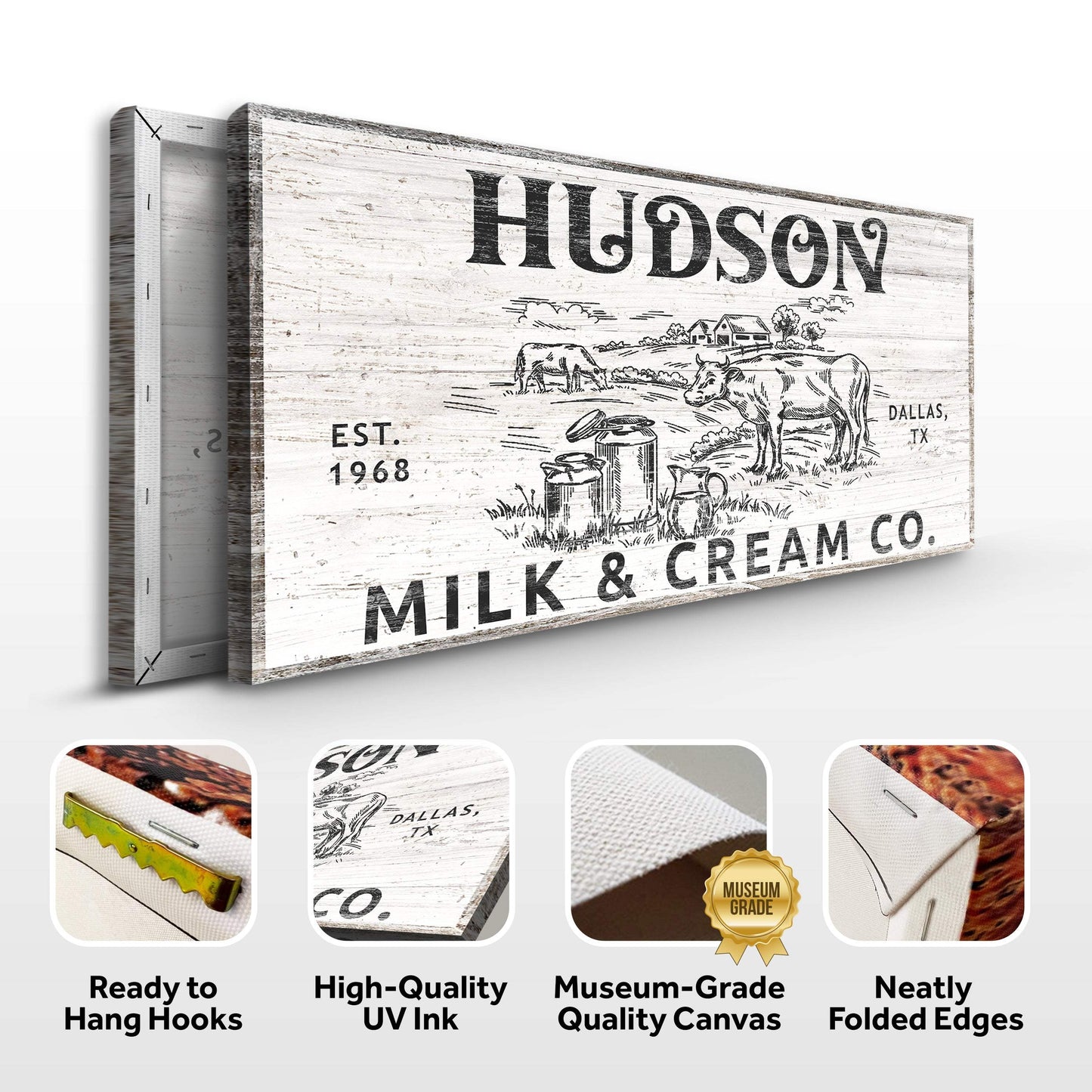 Personalized Milk & Cream Co Sign II - Tailored Canvases - Flyclothing LLC