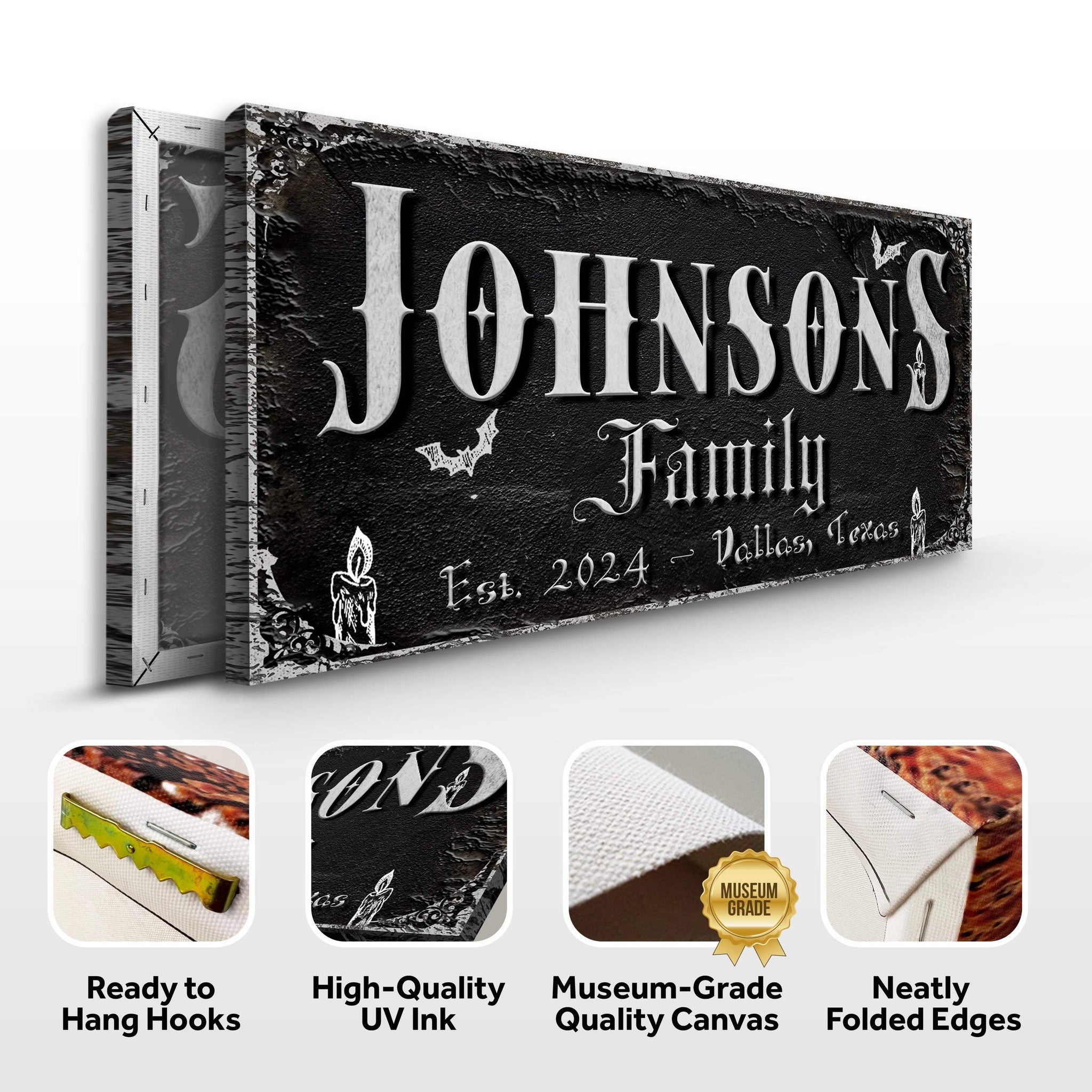Personalized Gothic Sign V - Tailored Canvases - Flyclothing LLC