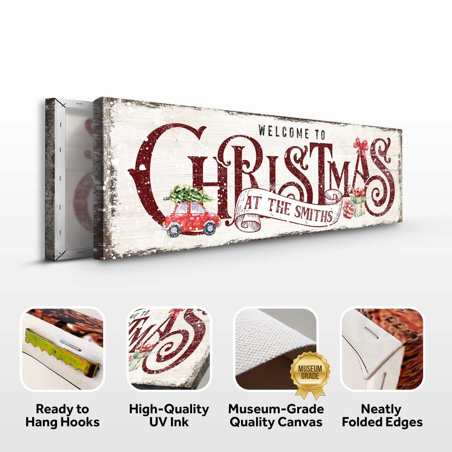 Family Welcome To Christmas Sign II - Tailored Canvases - Flyclothing LLC