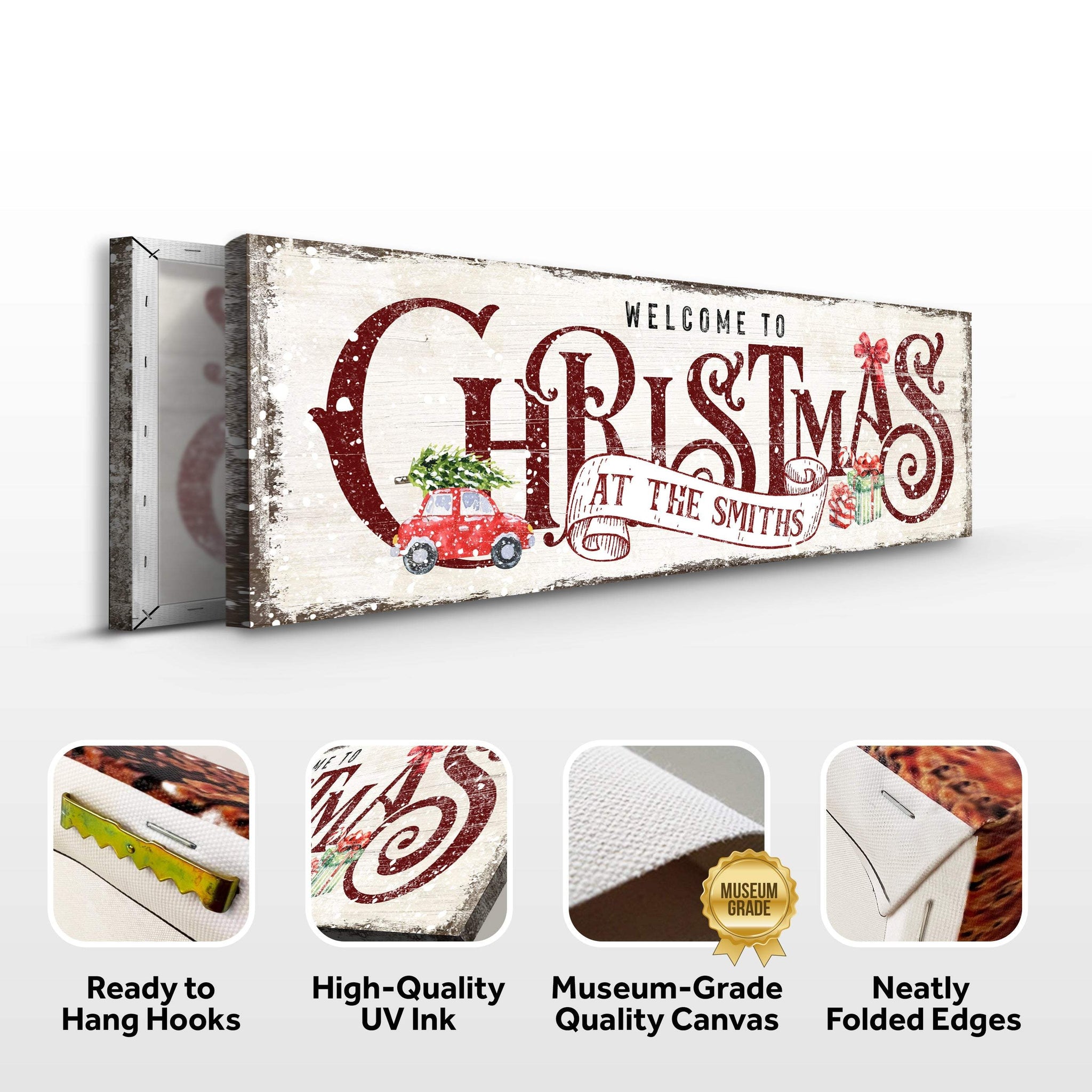 Family Welcome To Christmas Sign II - Tailored Canvases - Flyclothing LLC