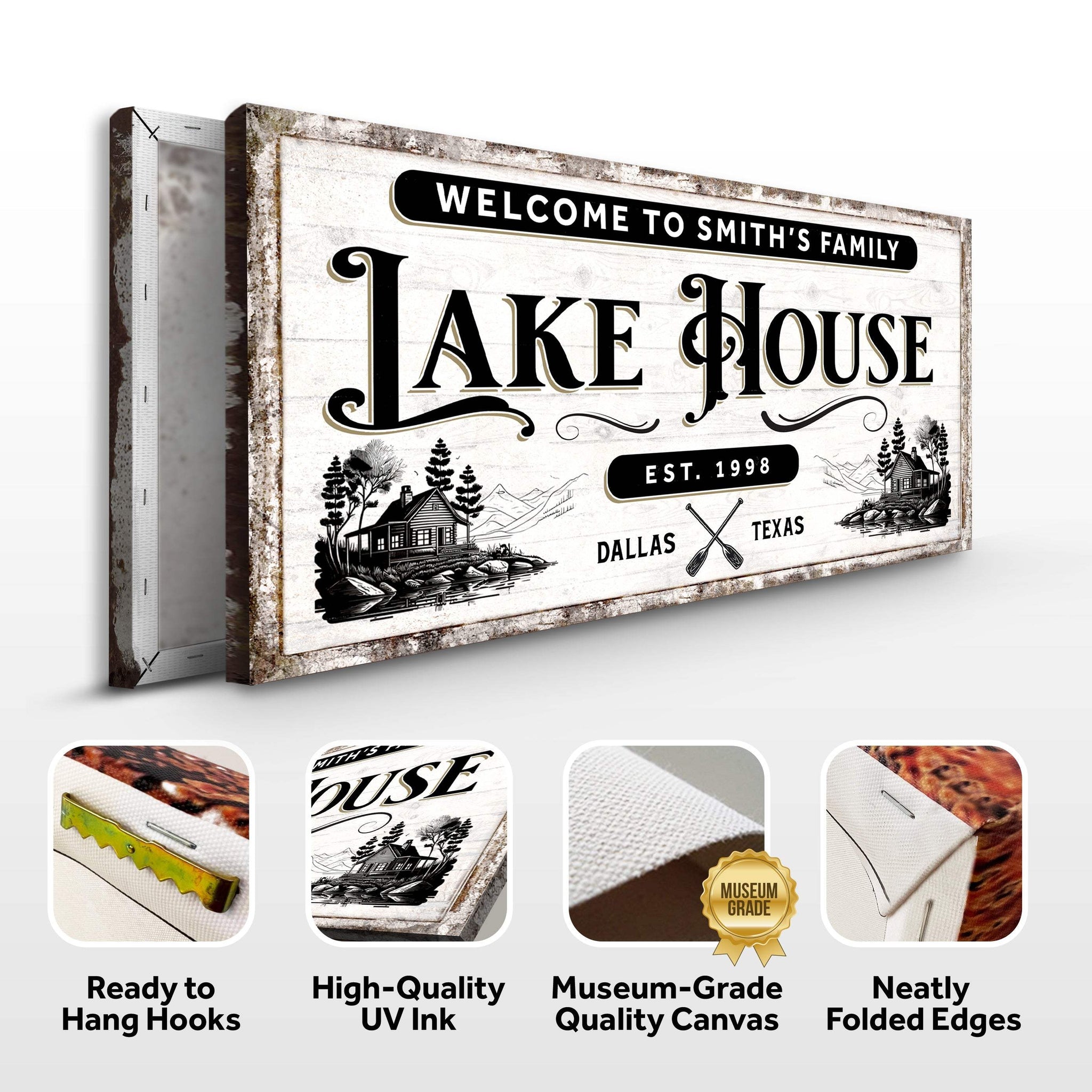 Lake House Sign VIII - Tailored Canvases - Flyclothing LLC