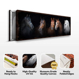 A Family Of Horses Canvas Wall Art - Tailored Canvases - Flyclothing LLC