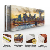 New York City Night View Canvas Wall Art - Tailored Canvases - Flyclothing LLC