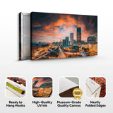 Atlanta City Night Skyline Canvas Wall Art - Tailored Canvases - Flyclothing LLC
