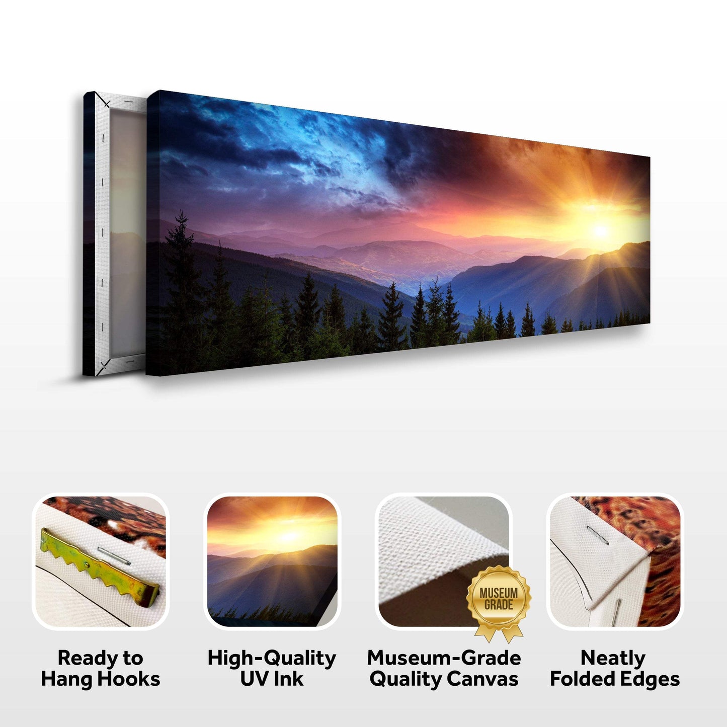 Purple And Sunrise Canvas Wall Art - Tailored Canvases - Flyclothing LLC