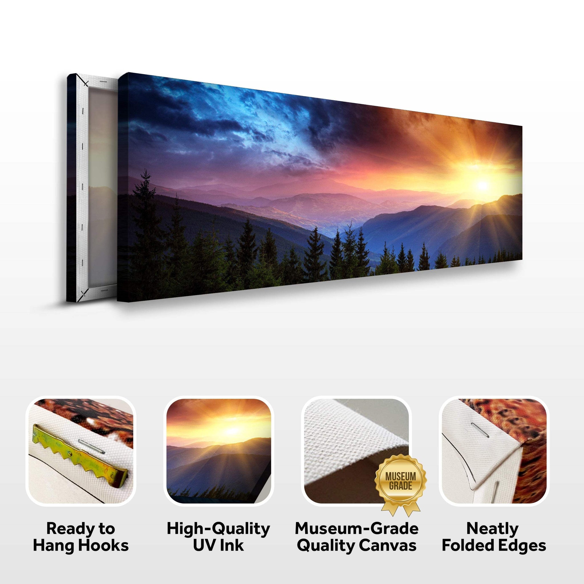 Purple And Sunrise Canvas Wall Art - Tailored Canvases - Flyclothing LLC