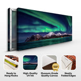 Lake And Northern Lights Canvas Wall Art - Tailored Canvases - Flyclothing LLC