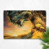 Sunset Ocean Wave Canvas Wall Art - Tailored Canvases - Flyclothing LLC