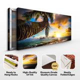 Tropical Blue Beach Hawaii Sunset Canvas Wall Art - Tailored Canvases - Flyclothing LLC